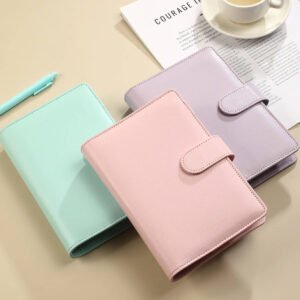 macaron color 6 ring loose leaf binder planner