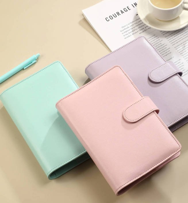 macaron color 6 ring loose leaf binder planner