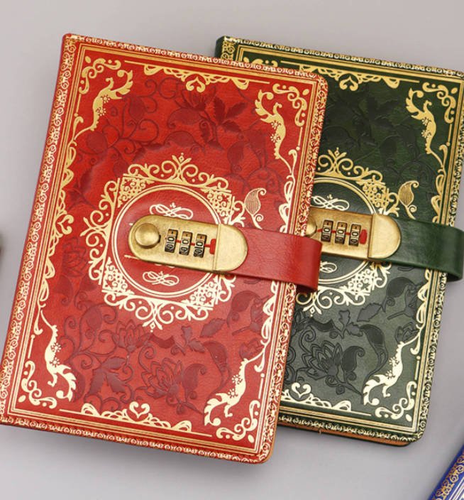 复古带锁密码日记本 654 704