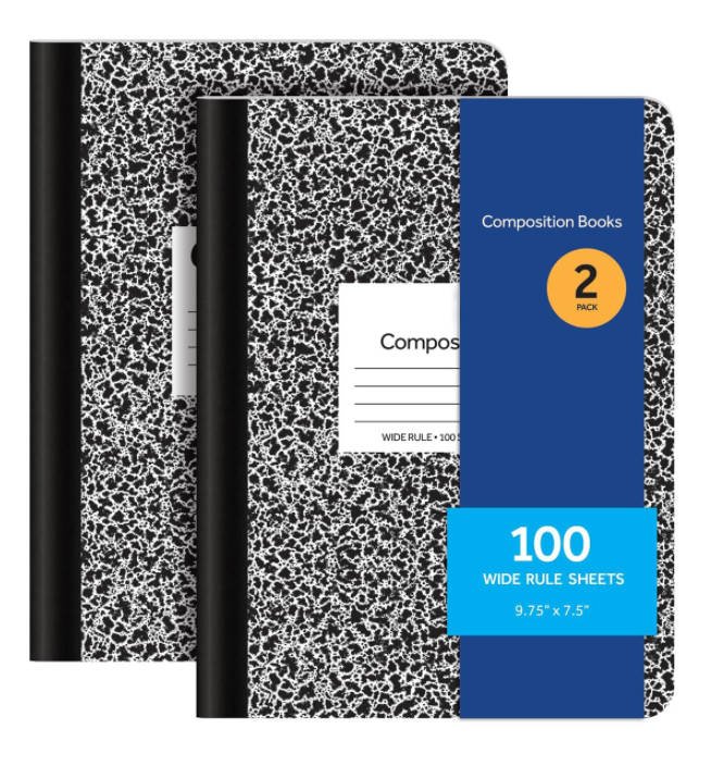 b5 marble print ruled student notebook