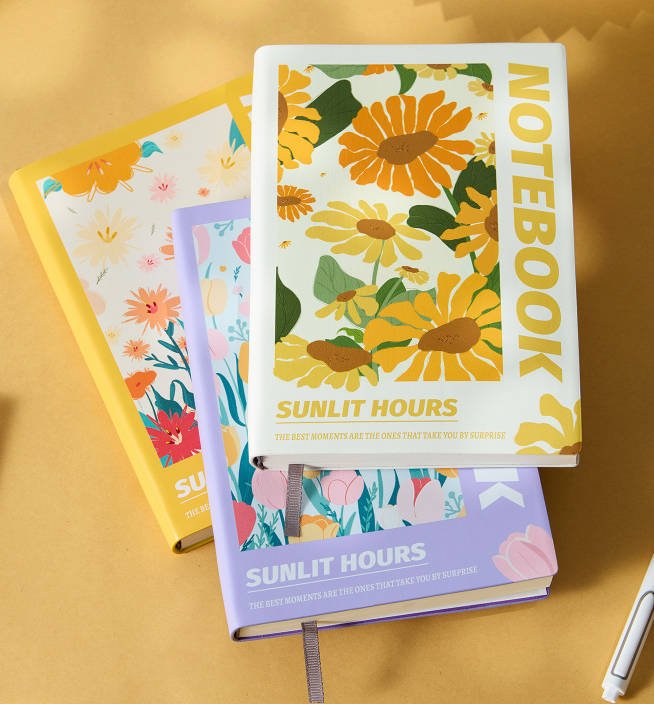 floral pattern heavyweight paper notebook