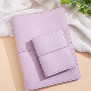 soft pu leather lychee pattern loose leaf planner