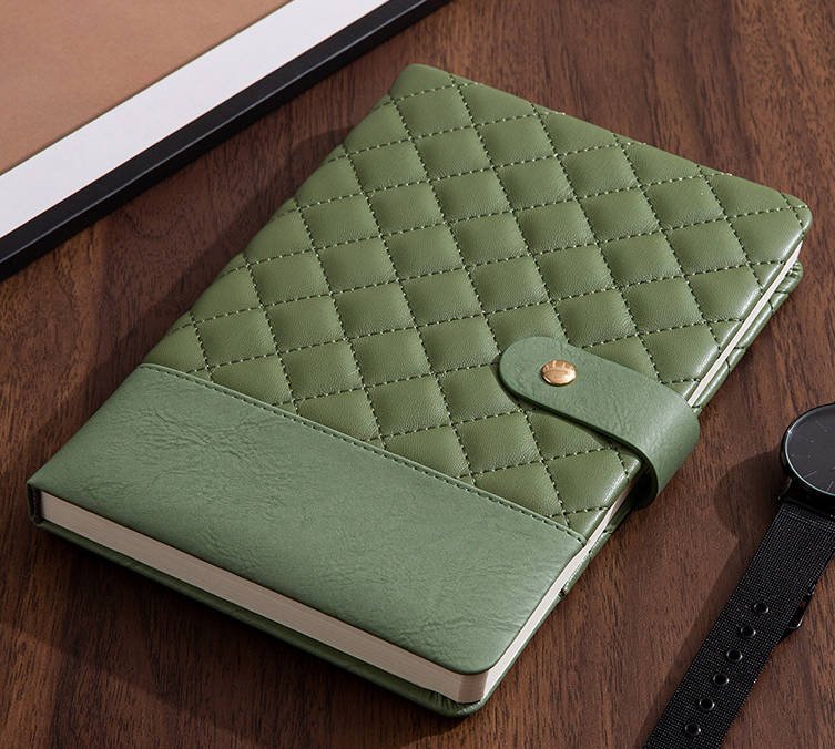 Diamond Pattern Notebook with Snap Closure | Custom Notebook - SnowInk ...
