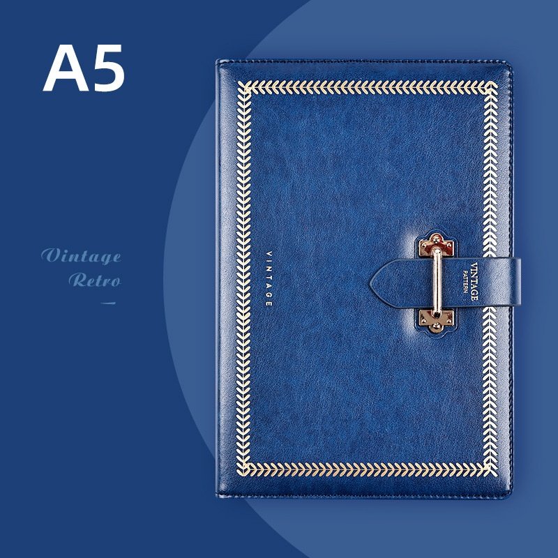 vintage textured pu notebook with classic metal clasp vintage textured pu notebook with classic metal clasp
