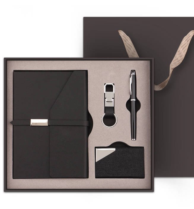 tri fold business notebook gift set
