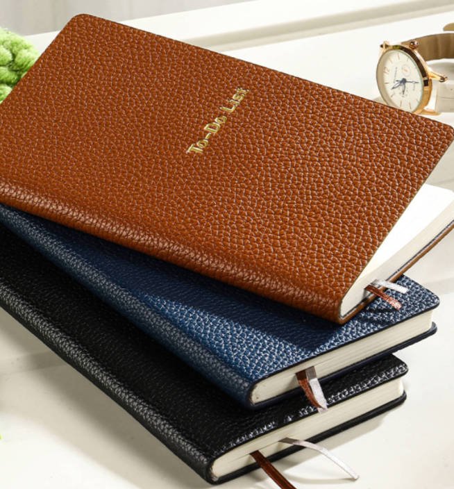 portable soft pu leather to do list planner