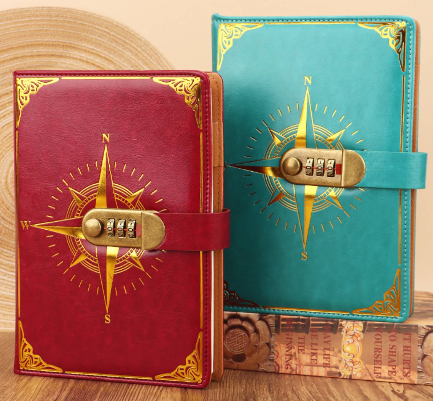 vintage compass pattern password journal vintage compass pattern password journal