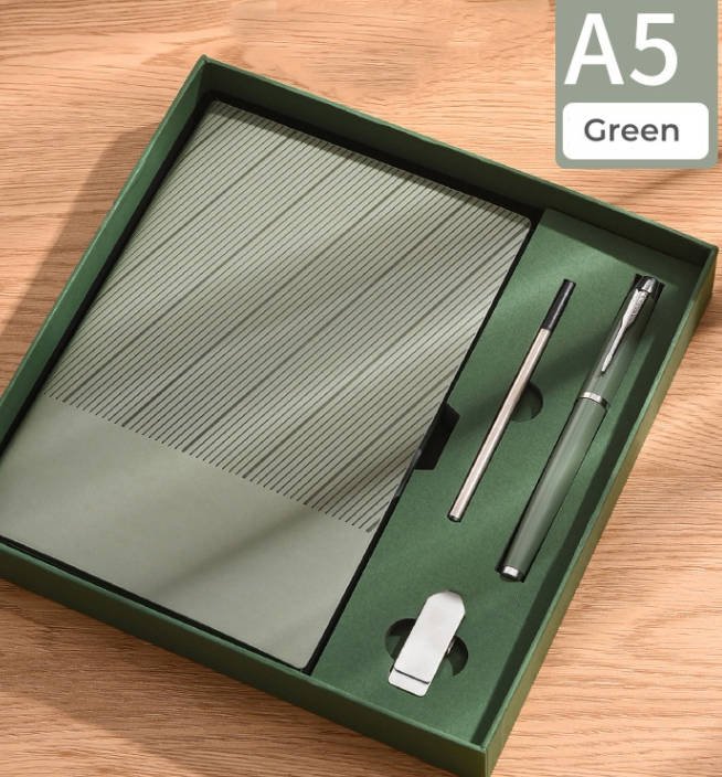 twill patchwork business notebook gift set