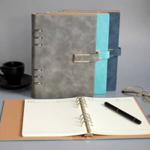 removable loose leaf business notebook