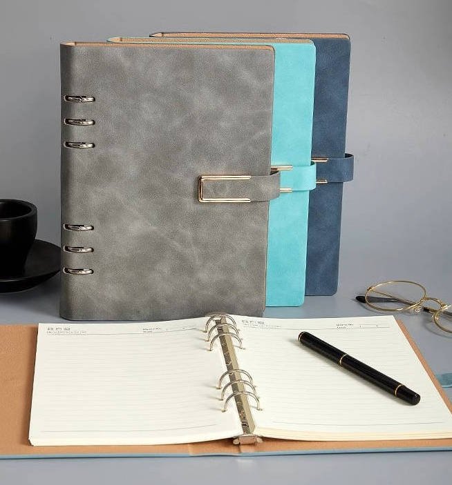 removable loose leaf business notebook