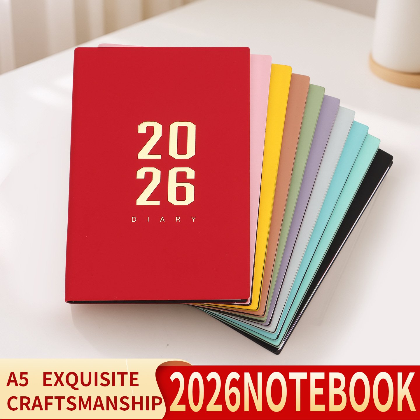 gold stamped 2026 daily planner one page per day gold stamped 2026 daily planner one page per day