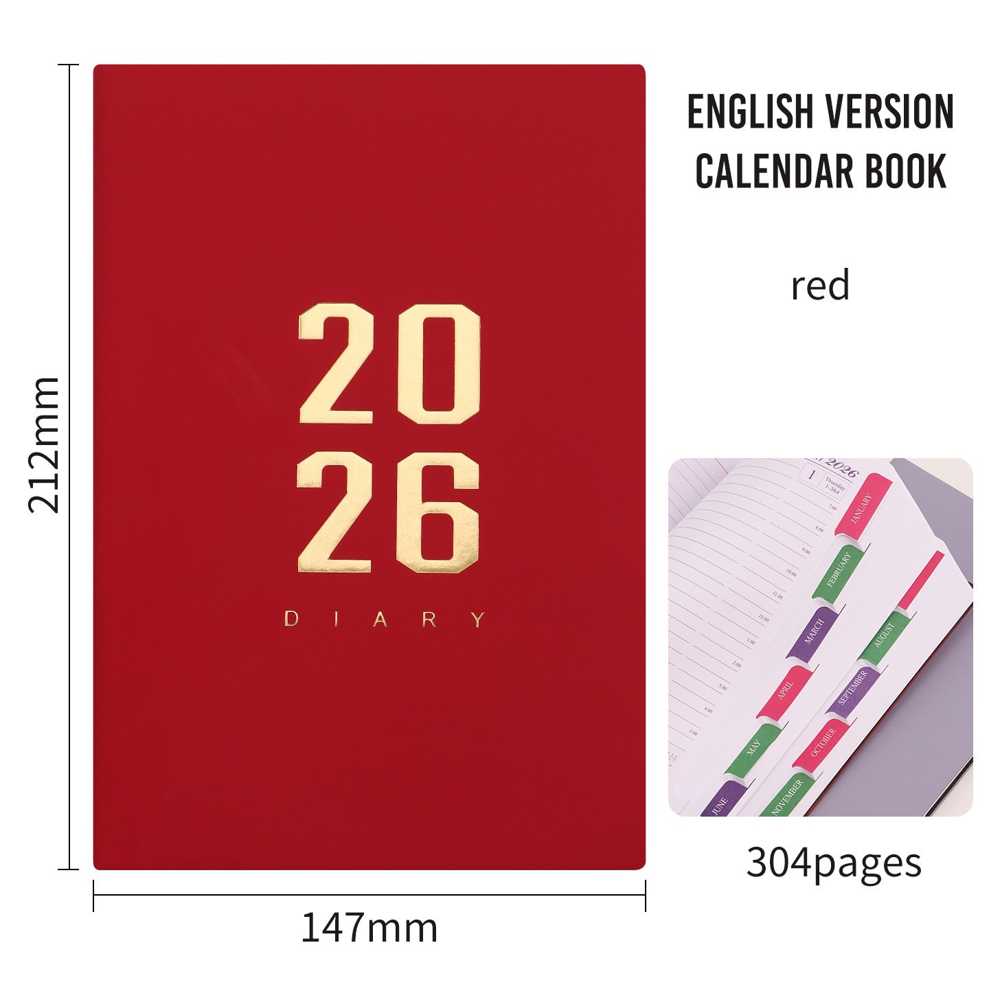 gold stamped 2026 daily planner one page per day gold stamped 2026 daily planner one page per day