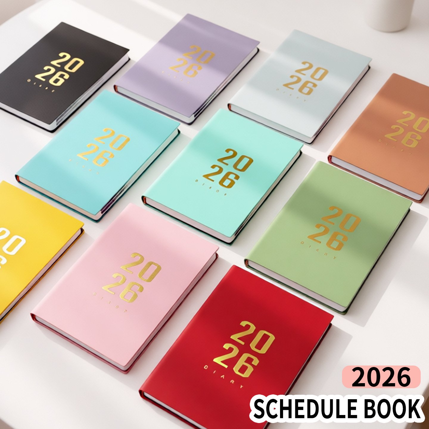 gold stamped 2026 daily planner one page per day gold stamped 2026 daily planner one page per day