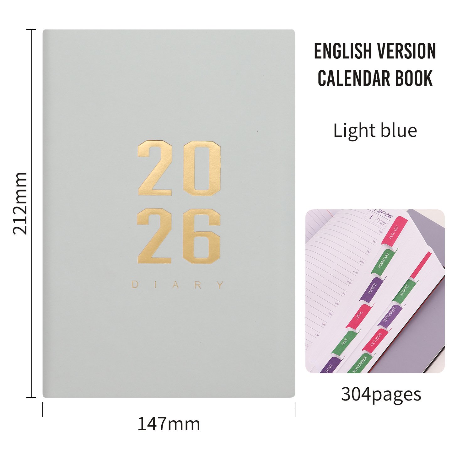 gold stamped 2026 daily planner one page per day gold stamped 2026 daily planner one page per day