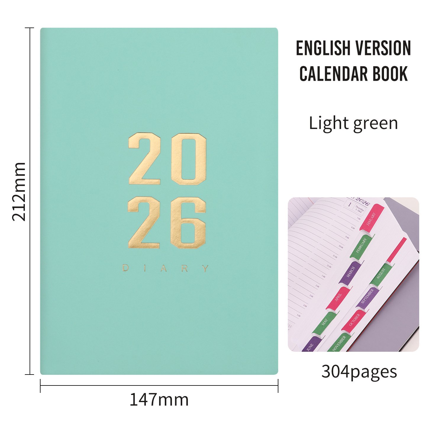 gold stamped 2026 daily planner one page per day gold stamped 2026 daily planner one page per day