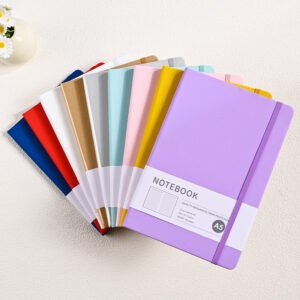 soft touch pu notebook with elastic closure