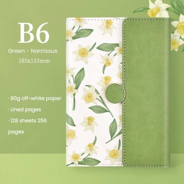 Hand-Painted Fresh Style Tri-Fold Journal | Custom Notebook - SnowInk ...