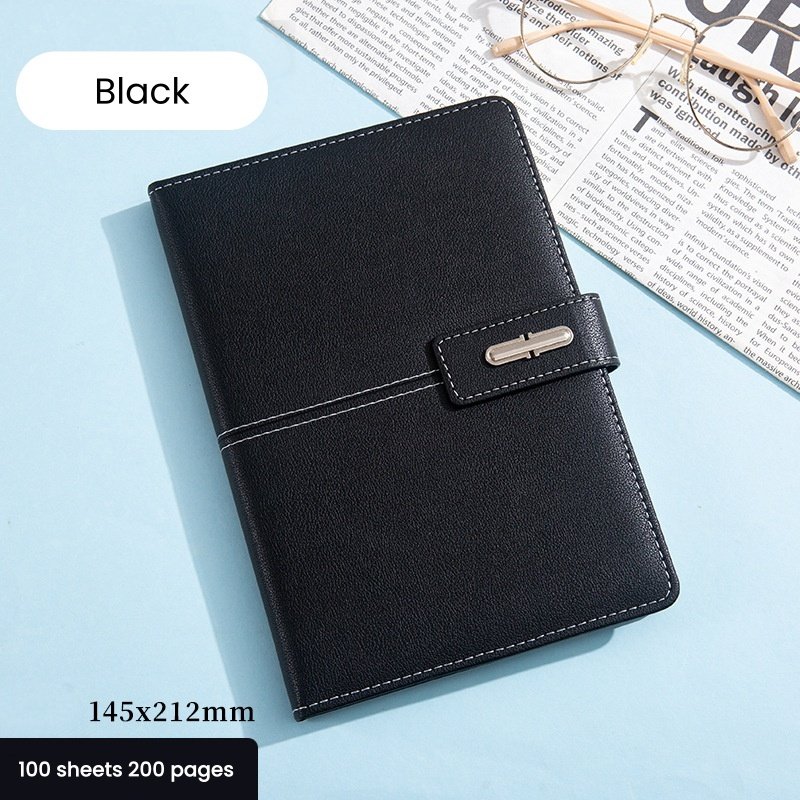 Slim Magnetic Clasp Business Meeting PU Leather Notebook - Image 8