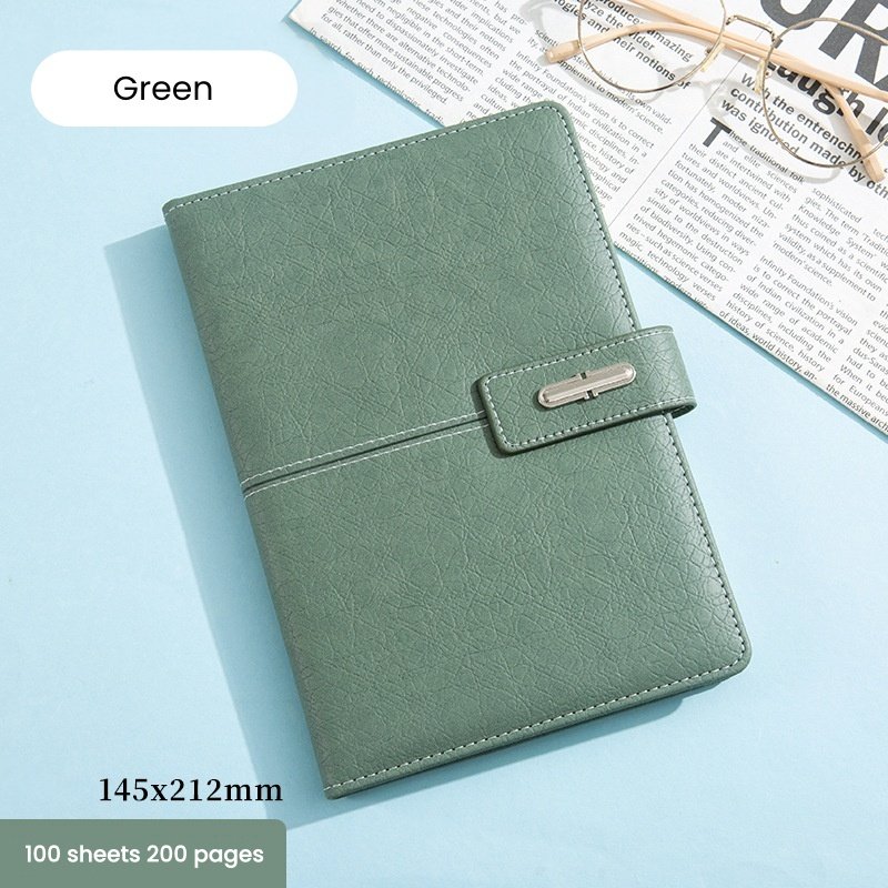 Slim Magnetic Clasp Business Meeting PU Leather Notebook - Image 11