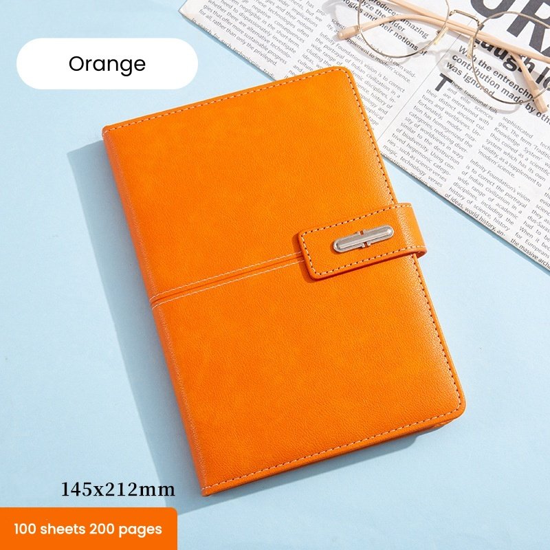 Slim Magnetic Clasp Business Meeting PU Leather Notebook - Image 12