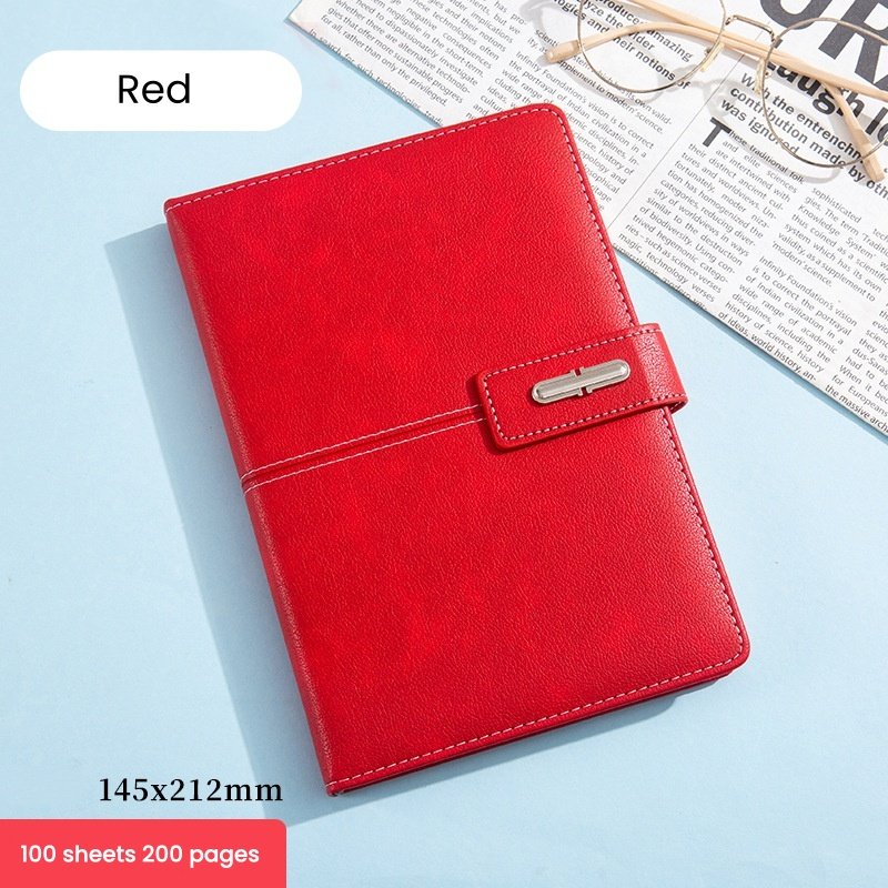 Slim Magnetic Clasp Business Meeting PU Leather Notebook - Image 13