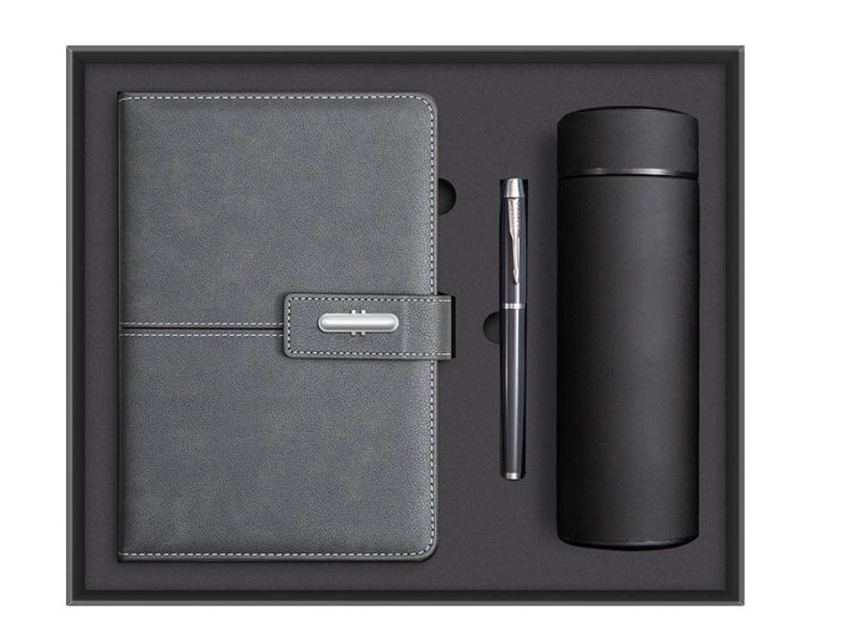 Slim Magnetic Clasp Business Meeting PU Leather Notebook - Image 4