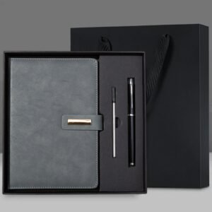 Minimalist Bar Clasp Business Notebook Gift Set