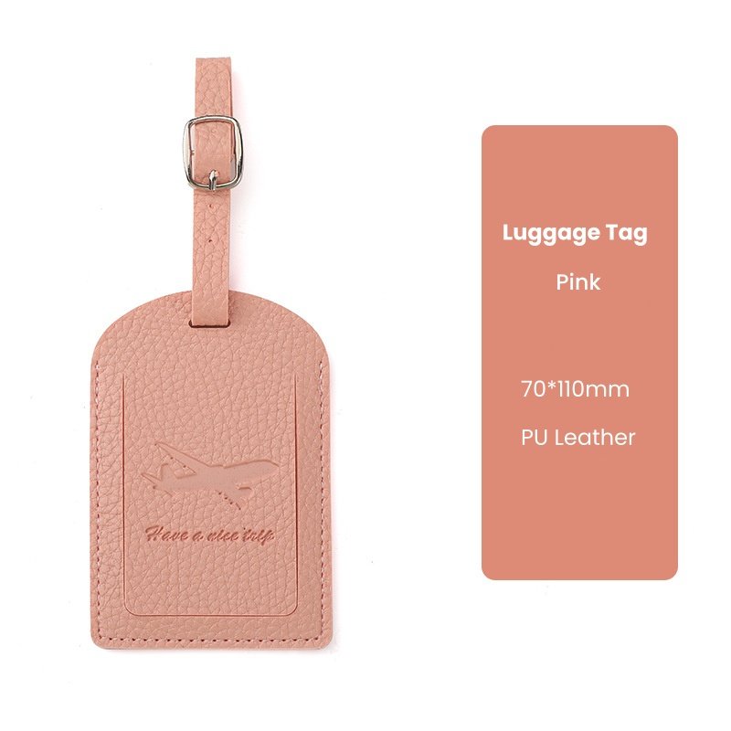 Multi-Card Slot RFID Passport Holder PU Leather Luggage Tag & Notebook Gift Set - Image 9