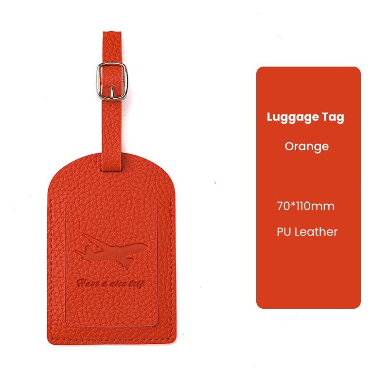 Multi-Card Slot RFID Passport Holder PU Leather Luggage Tag & Notebook Gift Set - Image 10