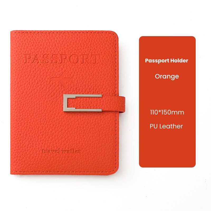 Multi-Card Slot RFID Passport Holder PU Leather Luggage Tag & Notebook Gift Set - Image 19
