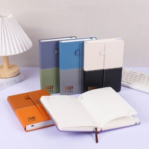 2027 Color Block Elastic Band Daily Planner & Diary