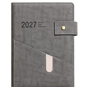 2027 Fabric Textured PU Leather Pocket Planner Diary