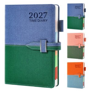 Fabric Textured Two-Tone Snap Closure 2027 Daily Planner